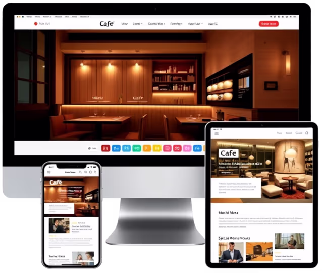 devices with cafe website.